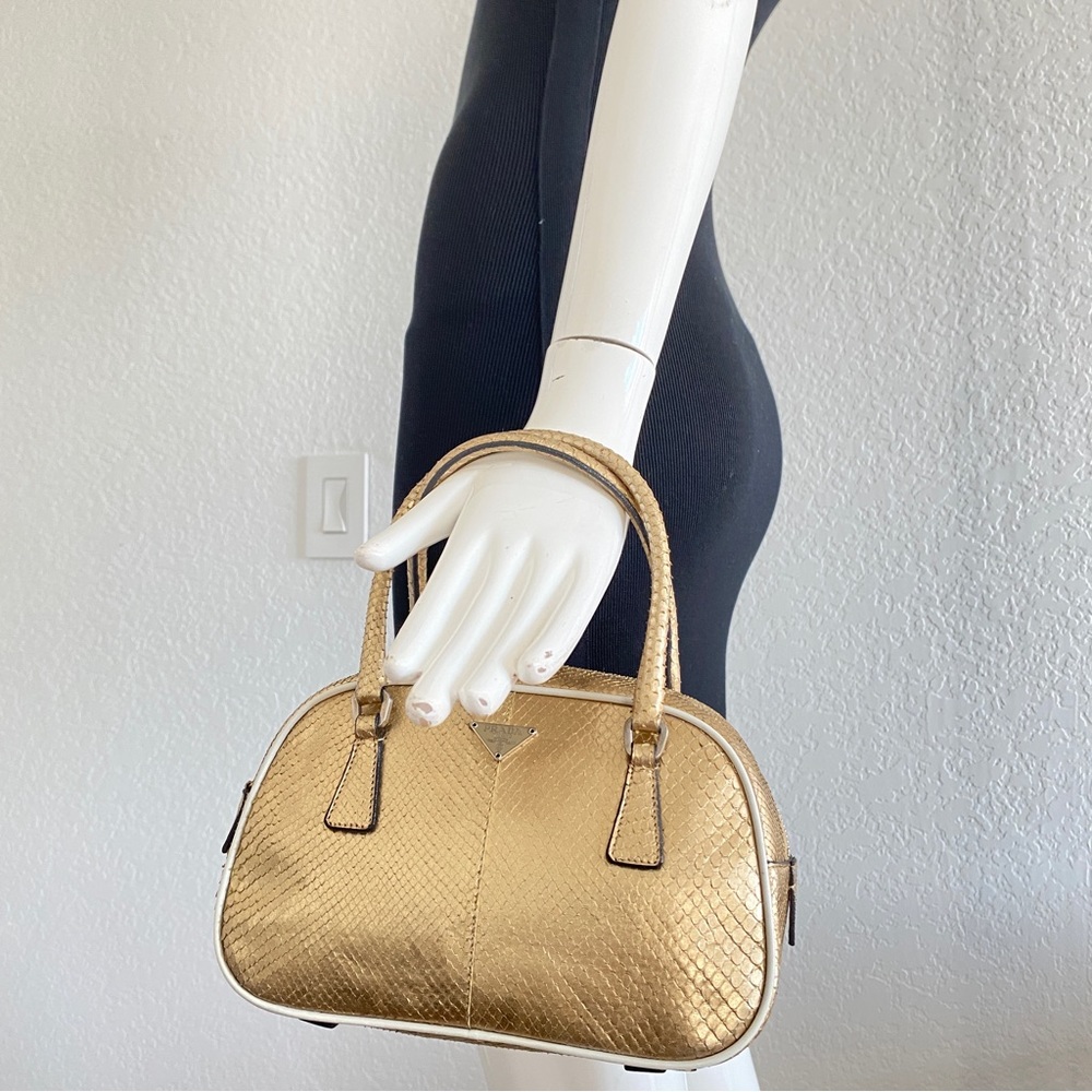 Prada gold Python mini bag - Picture 14 of 16